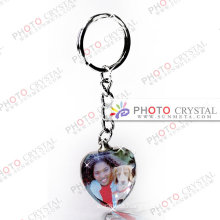 sublimation glass photo crystal keychain